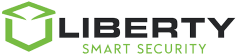 logo of Liberty Smart Security with a green box